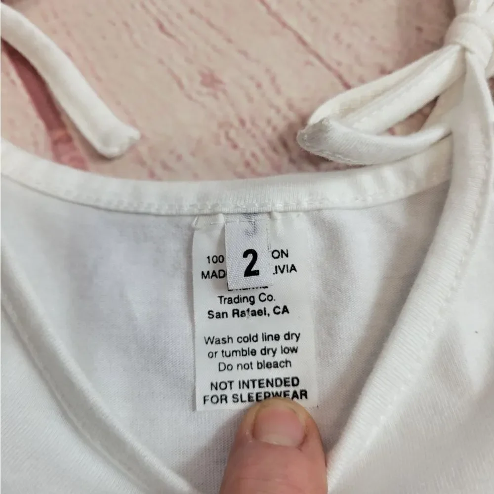 Sundress white 2t